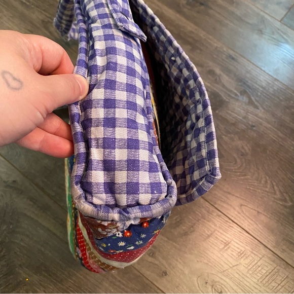 Vintage Quilted bag handmade patchwork - Picture 5 of 16